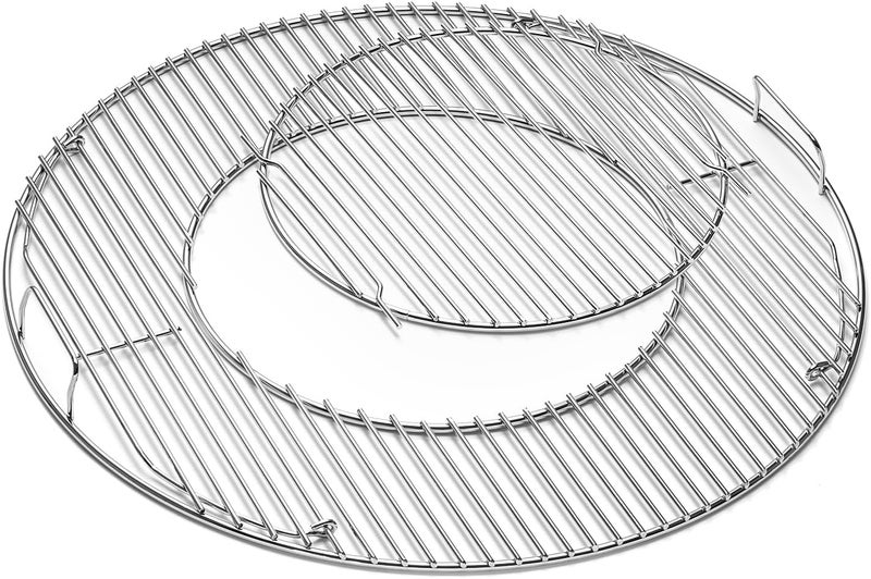 BBQ-Yummy Hinged Cooking Grate for Weber, 22.5 inch Charcoal Grills, Kettle, Performer, Master-Touch, Grill Grate Replacement Part for Weber - Image 1